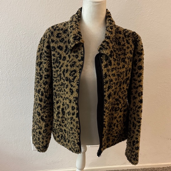 Madewell Jackets & Blazers - Madewell Leopard Print Bomber Jacket - Black and Tan